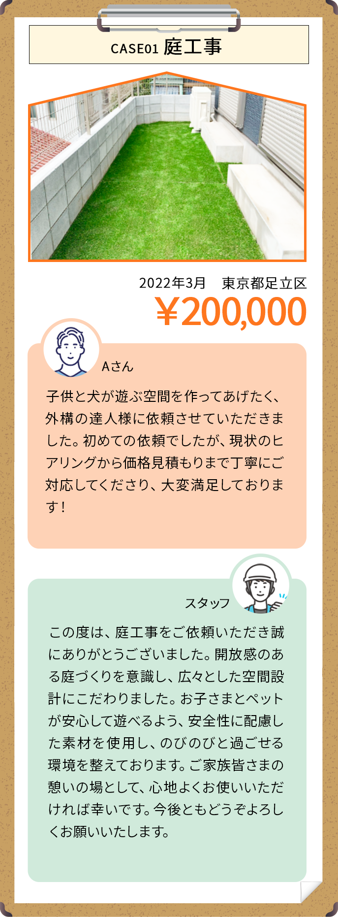 CASE01 庭工事 ￥200,000