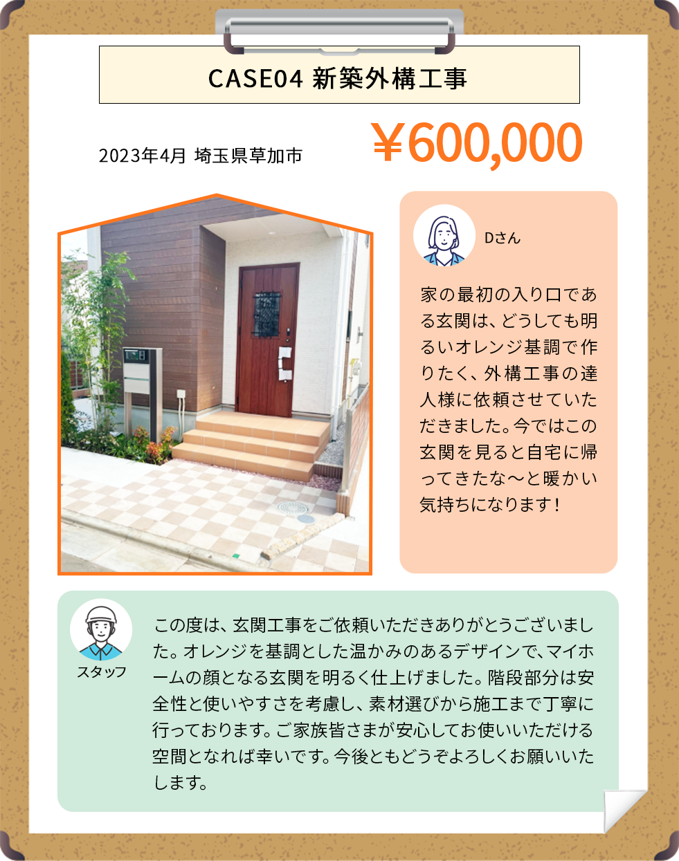 CASE04 新築外構工事 ￥600,000