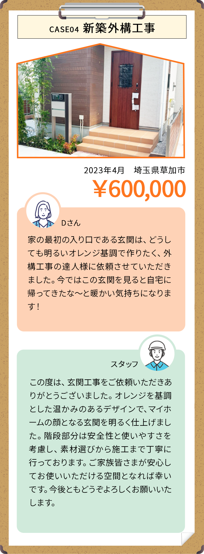 CASE04 新築外構工事 ￥600,000